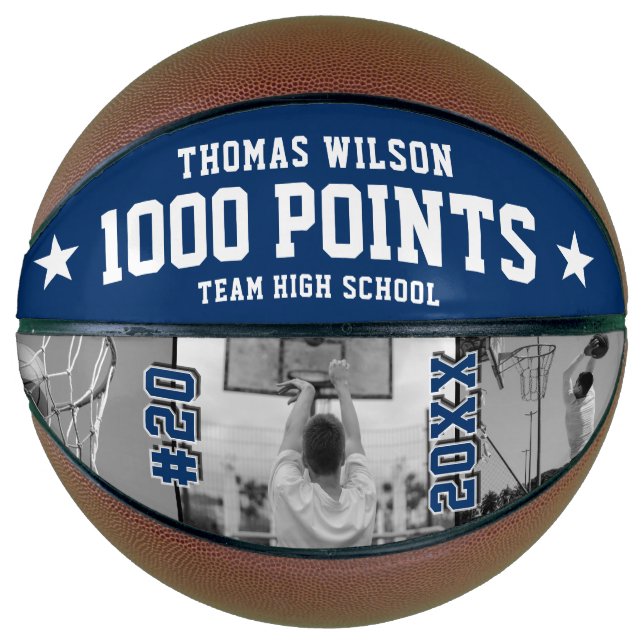 Custom Basketball Keepsake – 1000 Points Milestone (Front)