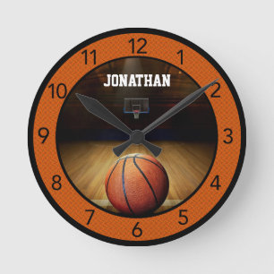 Custom Basketball Large Clock