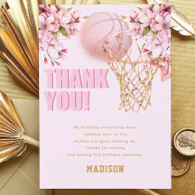 Custom Basketball Luxury Girl Birthday 