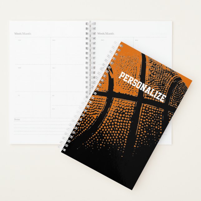 Custom basketball player and coach spiral planner (Display)