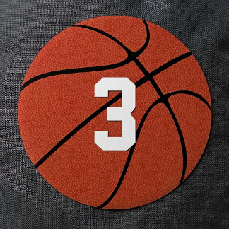 Custom Basketball Player Jersey Number or Letters 7.5 Cm Round Badge