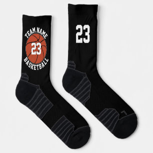 Custom Basketball Player Team Name & Number Sports Socks