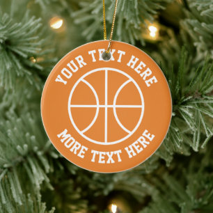 Custom basketball sports Christmas tree ornament