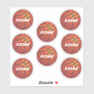 custom basketball stickers add your name or team