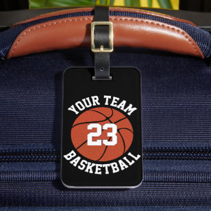 Custom Basketball Team Name, Player Number & Colou Luggage Tag
