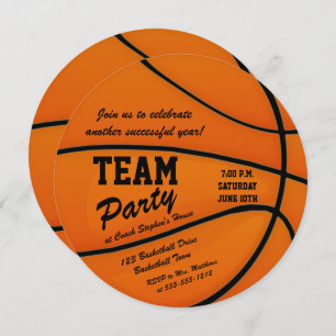 Custom Basketball Team Party Invitation