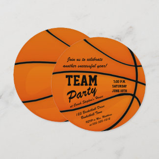 Custom Basketball Team Party Invitation