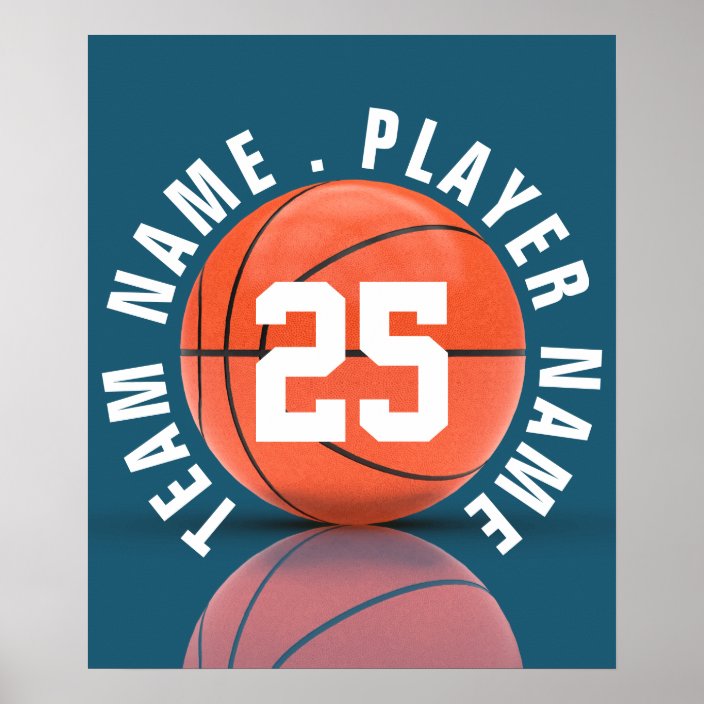 Custom Basketball Team Poster Zazzle.co.nz