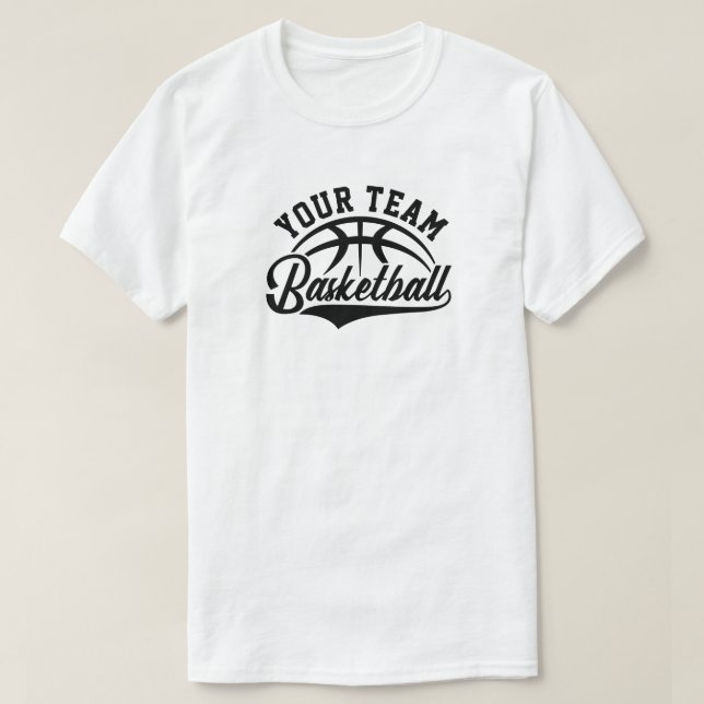 Custom Basketball Team T-Shirt (Design Front)