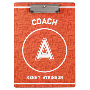 Custom Basketball Textured Coach Sporty Clipboard