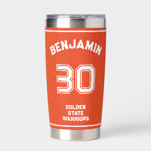 Custom Basketball Textured Orange Insulated Tumble Insulated Tumbler