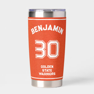 Custom Basketball Textured Orange Insulated Tumble Tumbler