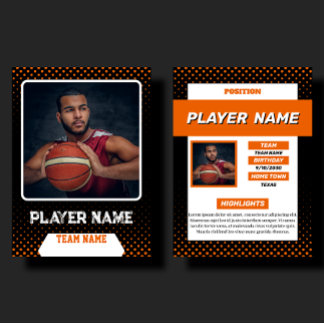 Custom Basketball Trading Card Player Profile