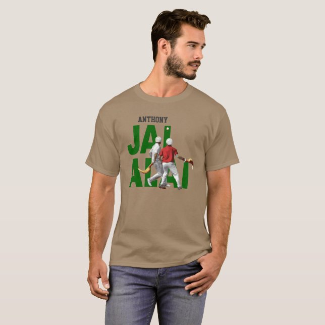 Custom, Basque sport Cesta Punta / Jai Alai logo: T-Shirt (Front Full)