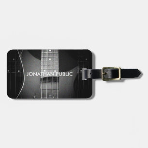 Custom Bass Guitar Modern Music Template Add Text Luggage Tag