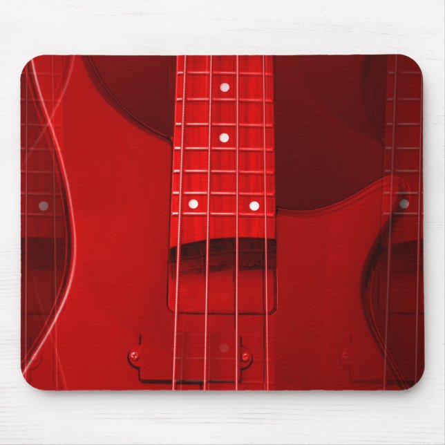 Custom Bass Guitar Modern Trendy Music Template Mouse Pad (Front)