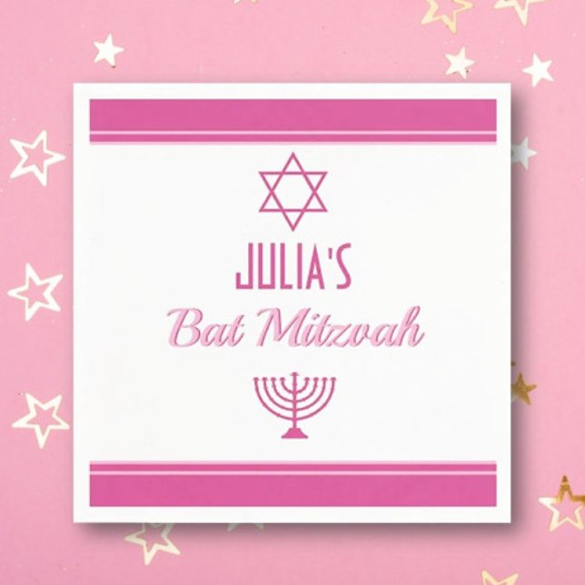 Custom Bat Mitzvah Napkins (Creator Uploaded)