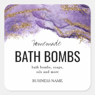 Custom Bath Bomb Label Template – Editable Logo & 