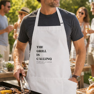Custom BBQ Apron for Grill Master Modern Minimal