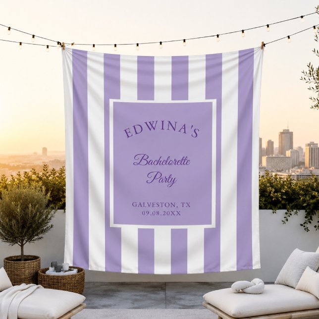 Custom Beach Bach Coastal Bachelorette Party Decor Tapestry (Creator Uploaded)