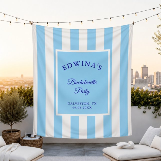 Custom Beach Bach Coastal Bachelorette Party Decor Tapestry (Creator Uploaded)