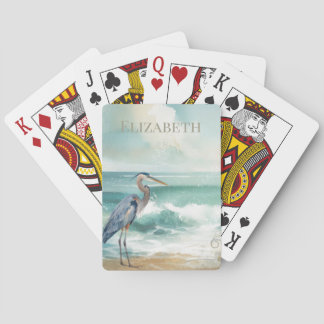 Custom Beach Bird Personalised  Playing Cards