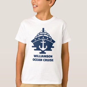 Custom Beach Cruise Nautical Anchor Kid's Trip T-Shirt