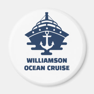 Custom Beach Cruise Nautical Anchor Trip Magnet