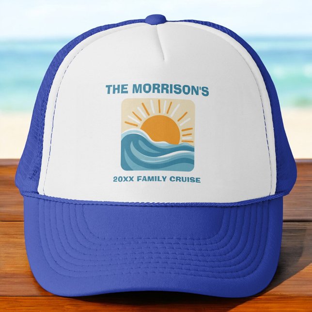 Custom Beach Family Reunion Ocean Cruise  Trucker Hat (Creator Uploaded)
