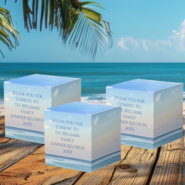 Custom Beach Family Reunion Party Sunset Favour Box (Creator Uploaded)
