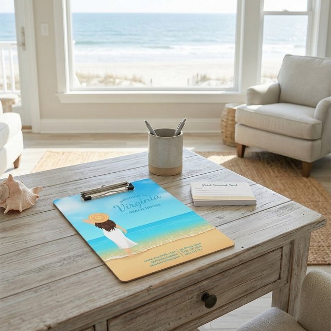 Custom Beach House Coastal Ocean Clipboard (Creator Uploaded)