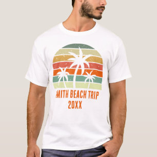 Custom Beach Palm Tree Vacation Trip  T-Shirt