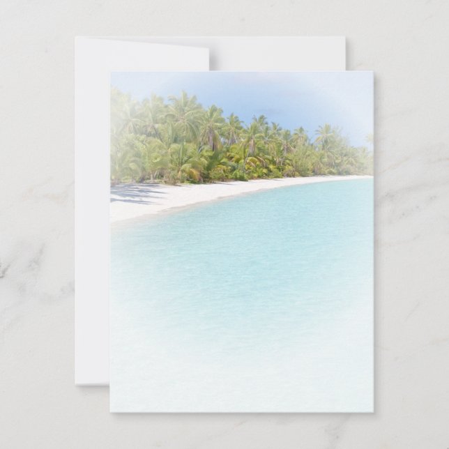 Custom Beach Sand Sea Palms Seaside Blank Template (Front)