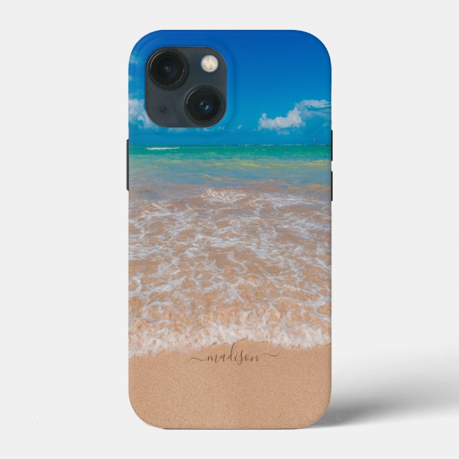 Custom Beach Sea Waves Seaside Sand  Case-Mate iPhone Case (Back)