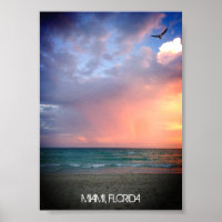 Custom Beach Sunset MIAMI BEACH Florida Romantic