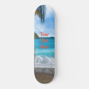 Custom Beach Themed Skateboard Deck