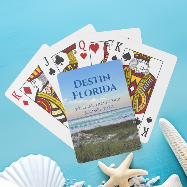 Custom Beach Town Beautiful Coastal Home Playing Cards (Creator Uploaded)