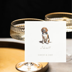 Custom Beagle Wedding Napkins