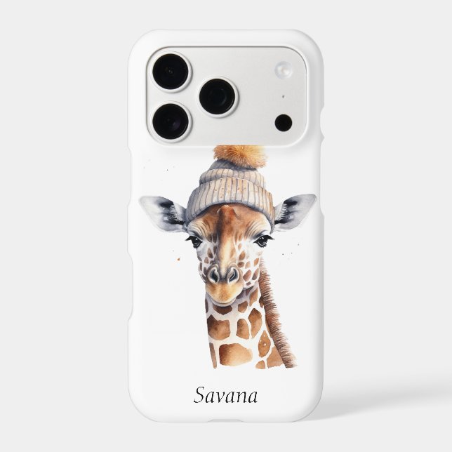 Custom Beanie Bunch Giraffe Winter Hat Case (Back)