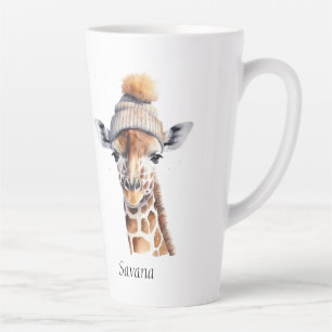 Custom Beanie Bunch Giraffe Winter Hat Mug