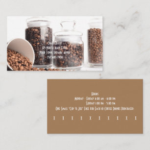 Custom Beans Coffee Shop Business & Punch Card