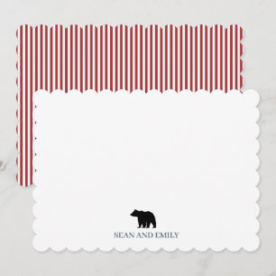 Custom Bear Mountain Christmas Stationary Thank You Card