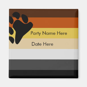 Custom Bear Pride Party Favours Magnet