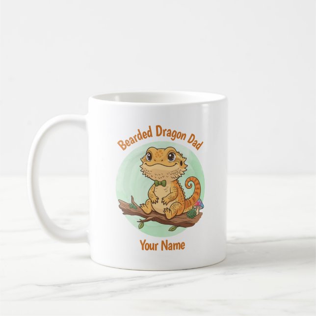Custom Bearded Dragon Dad Mug (Left)