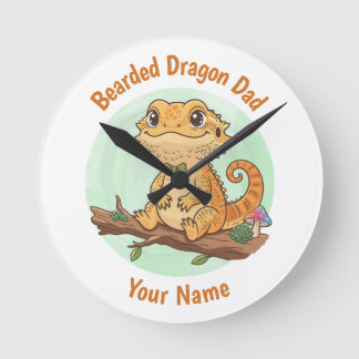 Custom Bearded Dragon Dad Wall Clock