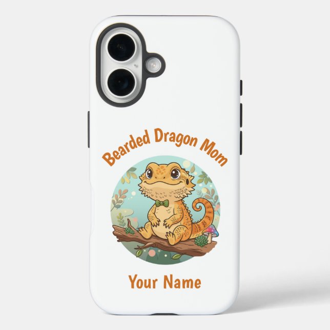 Custom Bearded Dragon Mum iPhone Case (Back)