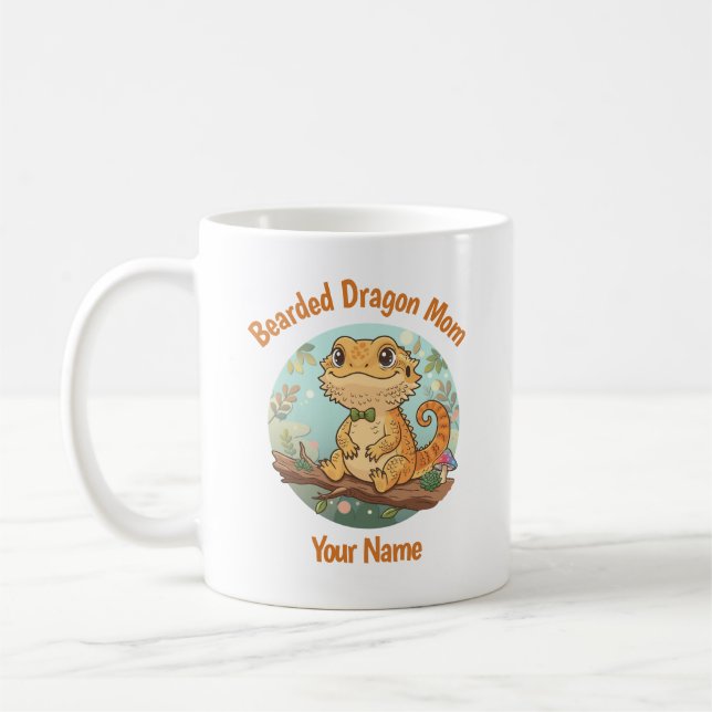 Custom Bearded Dragon Mum Mug (Left)