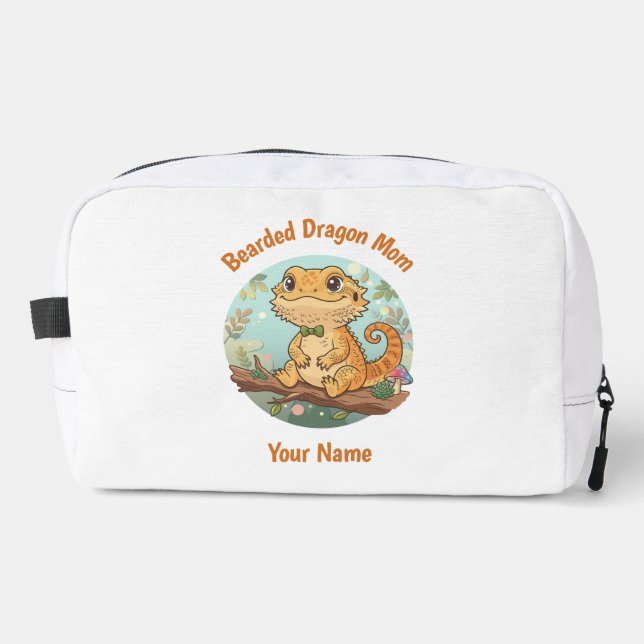 Custom Bearded Dragon Mum Toiletry Bag (Front)