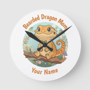 Custom Bearded Dragon Mum Wall Clock