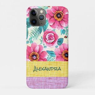 Custom beautiful feminine botanical pattern Case-Mate iPhone case